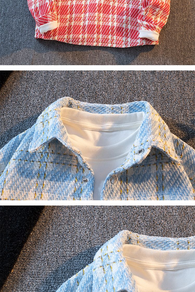 Chemise tricotée à carreaux pour hommes, petite chemise parfumée, polyvalente, tendance, nouvelle marque, veste décontractée, automne_voghion.com