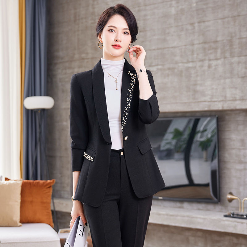 高級感時尚西裝外套女職業氣質女神范時髦洋氣修身主持人西服套裝