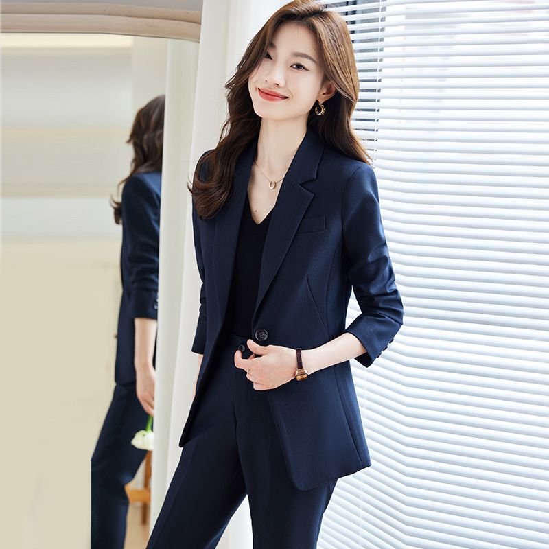 高級感西裝外套女秋季氣質女神范高端職業正裝工作服通勤西服套裝