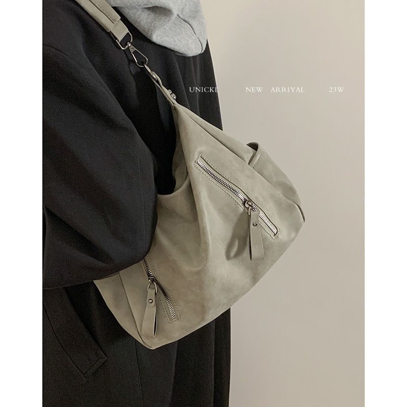 Maillard Retro Large Capacity Bag Women's 2023 New Trendy Fashion Tote Bag Niche Texture Portable Commuting Bag