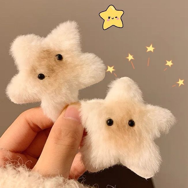 烤糊的星星餅乾~水豚星星暹羅星星餅乾公仔髮夾碎髮夾劉海夾