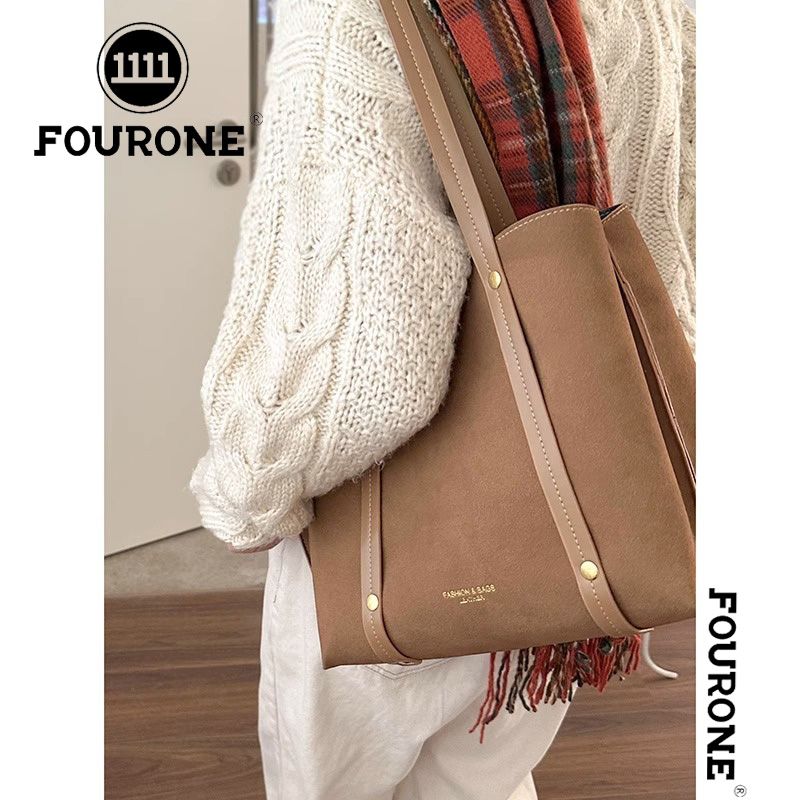 Frosted large-capacity bag for women, new trendy Korean tote bag, high-quality shoulder commuter bag