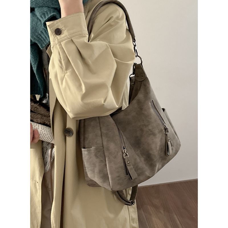 Maillard Retro Large Capacity Bag Women's  New Trendy Fashion Tote Bag Niche Texture Portable Commuting Bag