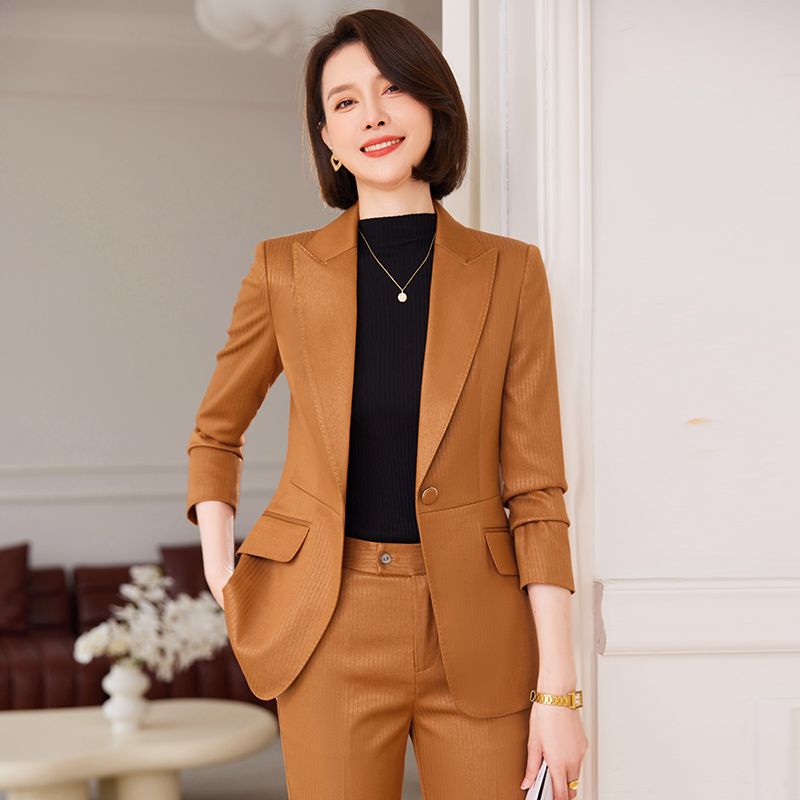 西裝套裝女秋冬2023新款高端經理職業裝正裝酒店工作服西服外套女