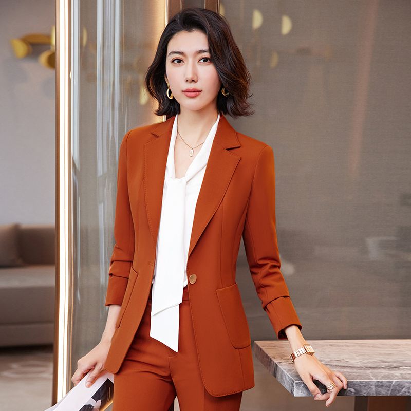 高級感西裝2023新款外套女秋冬小個子休閒正裝職業女士小西服套裝