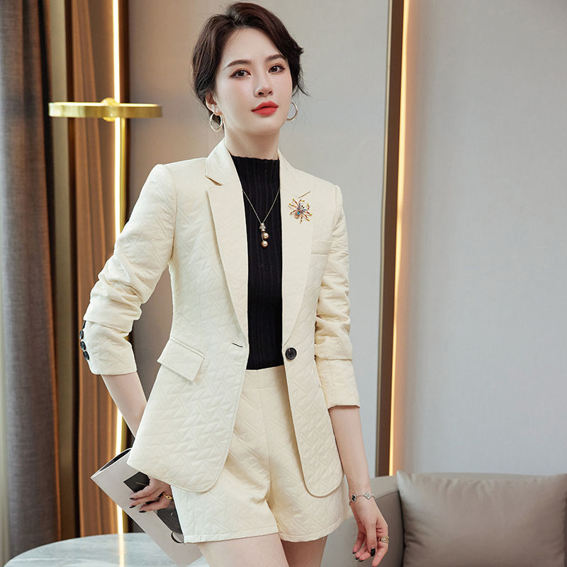 高端氣質女神范西裝套裝女秋冬2023新款休閒職業正裝西服兩件套
