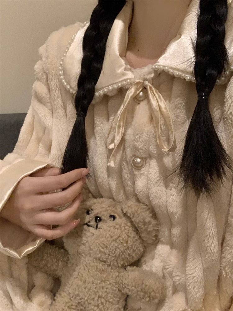 睡衣女冬季珊瑚絨新款加絨法蘭絨加厚2023冬款秋冬家居服保暖套裝