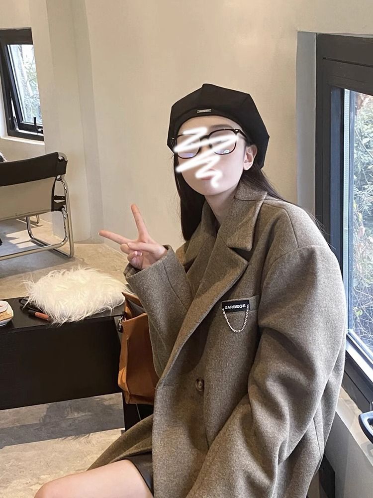 法式復古毛呢外套女秋冬季今年流行小個子高級感赫本風呢子大衣潮