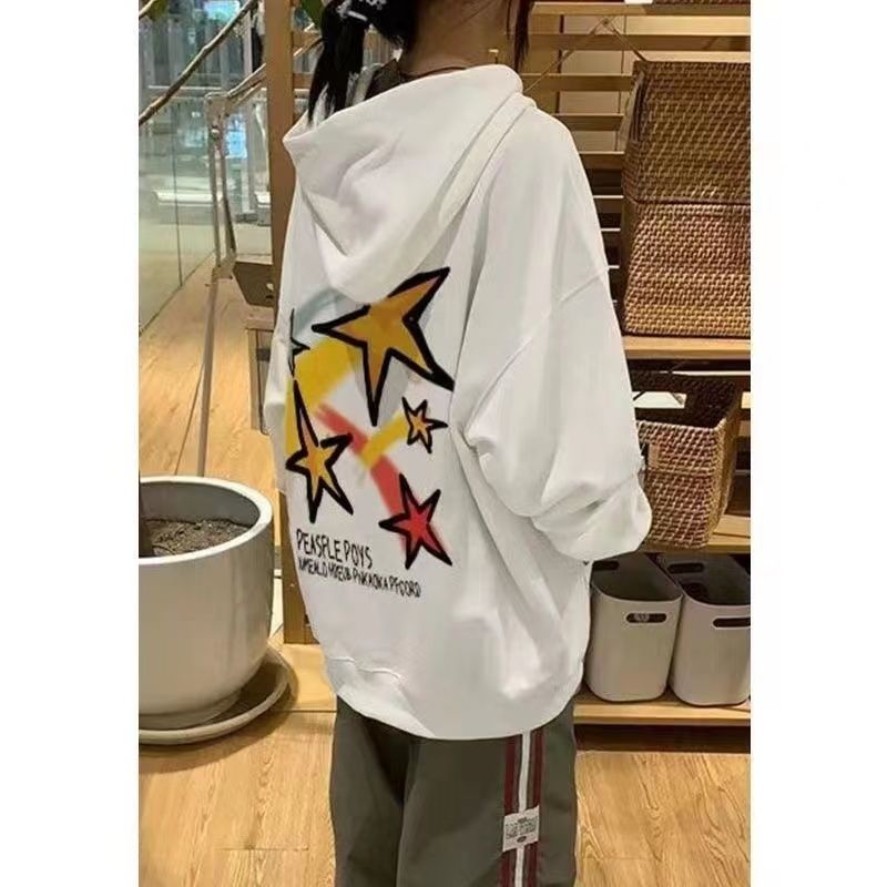 美式寬鬆小眾設計感連帽衛衣女秋冬高街oversize慵懶風外套上衣潮