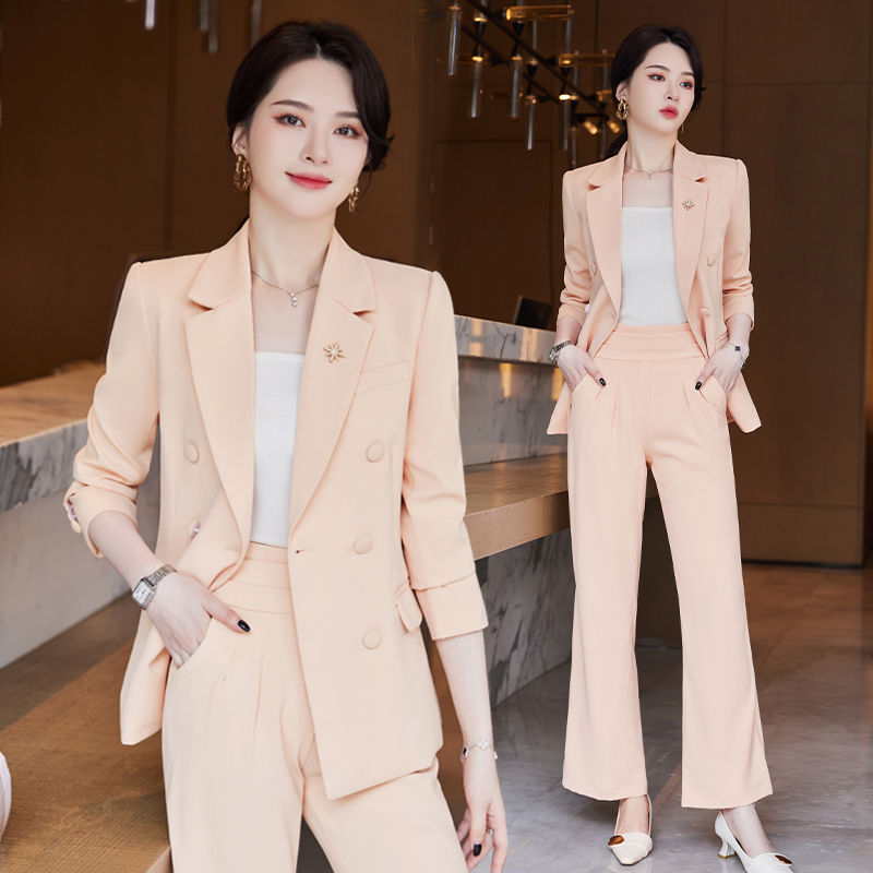 高端職業裝西裝套裝女氣質女神范修身正裝酒店經理前台西服工作服
