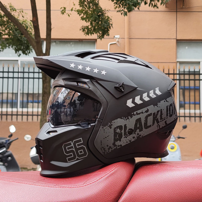 3C认证ORZ摩托车头盔男夏季复古街霸可拆卸组合盔全盔半盔机车女