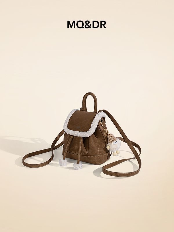 [Maillard] Retro lamb velvet backpack niche design autumn and winter versatile handbag