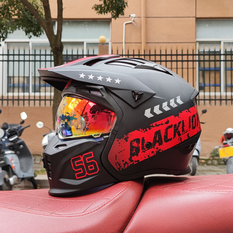 3C认证ORZ摩托车头盔男夏季复古街霸可拆卸组合盔全盔半盔机车女