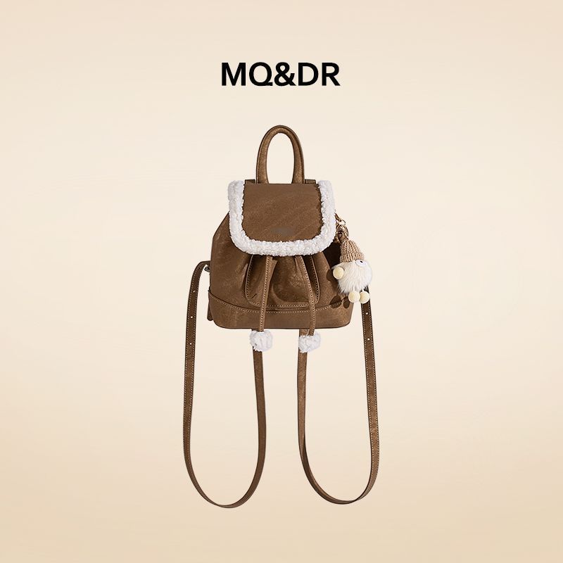 [Maillard] Retro lamb velvet backpack niche design autumn and winter versatile handbag