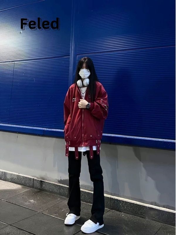 Feila Denton 22023 New American Baseball Uniforms for Men and Women Autumn and Winter Trendy Brand High Street Couples Jackets Flying Grams