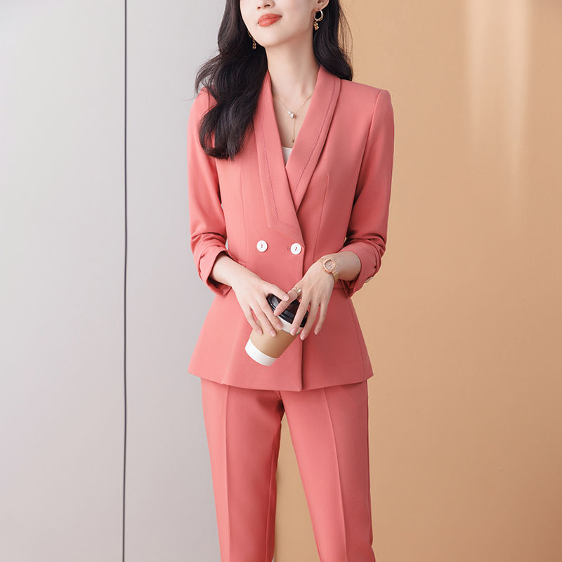Black suit suit for women autumn and winter 2023 new high-end professional wear temperament goddess style work clothes suit jacket