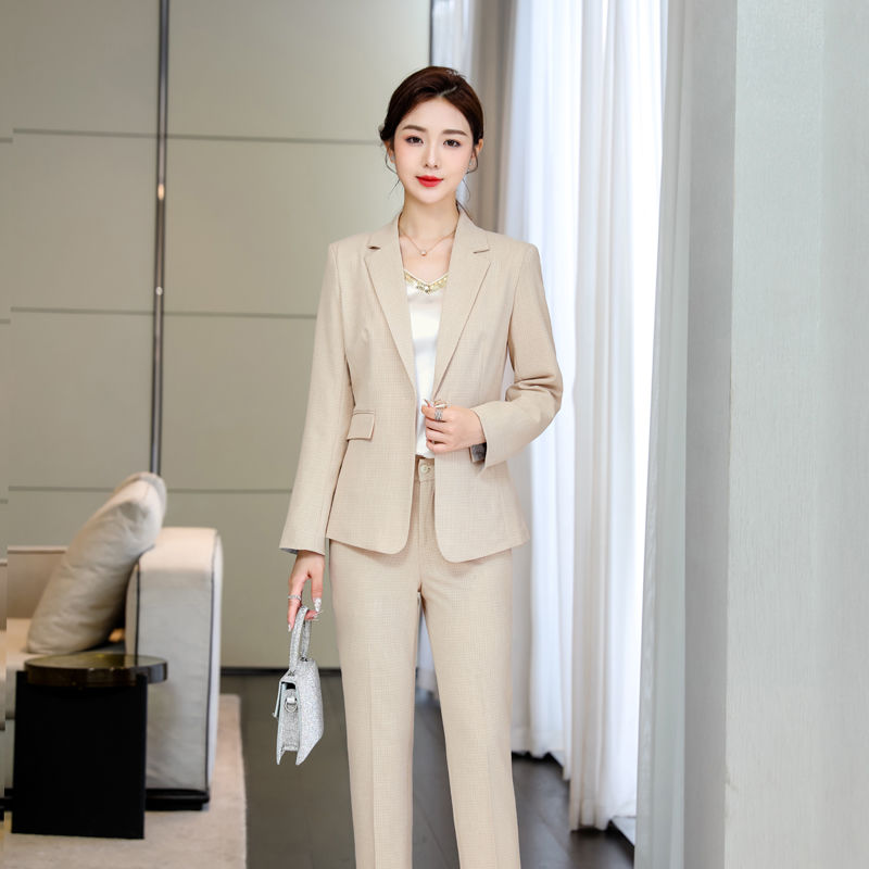 High-end professional suit suit for women in autumn and winter new style fashionable temperament formal work clothes women's suit jacket