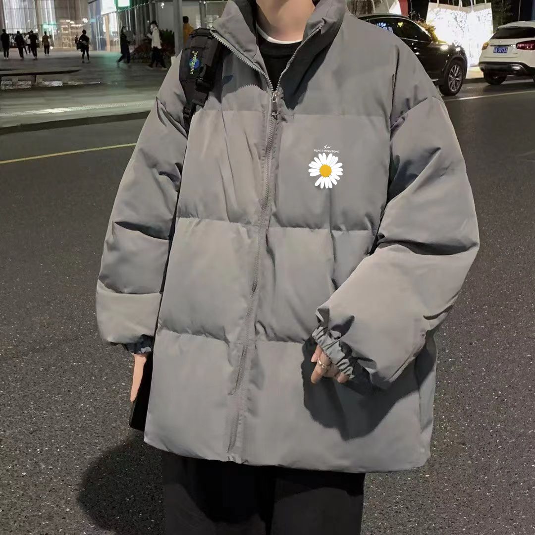 棉衣男士外套新款百搭加絨棉服冬裝潮牌立領保暖棉襖學生麵包服男