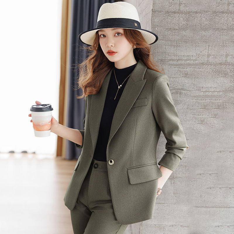 高級感西裝外套女秋冬2023新款小個子職業裝面試正裝休閒西服套裝