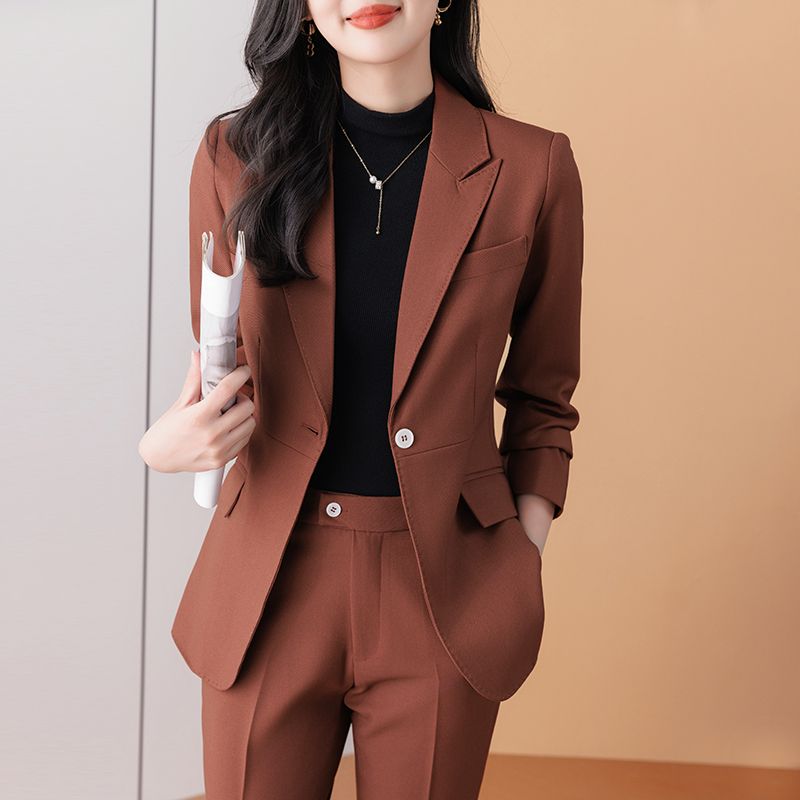 High-end professional suit suit for women 2023 autumn and winter new fashion temperament goddess style business commuting work clothes
