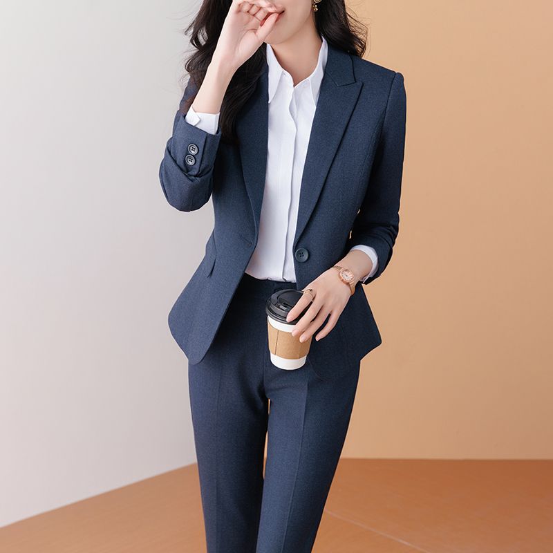 Business suit suit for women in autumn and winter new temperament slim and high-end interview formal suit jacket work clothes