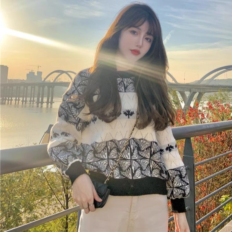 超好看毛衣女秋冬2023新款秋冬裝新款慵懶風毛衣女百搭軟糯上衣潮