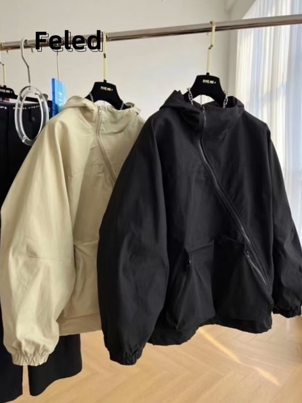 Feila Denton Outdoor Versatile Jacket Jacket for Men and Women Fall and Winter American Retro Loose Slim Couple Jacket