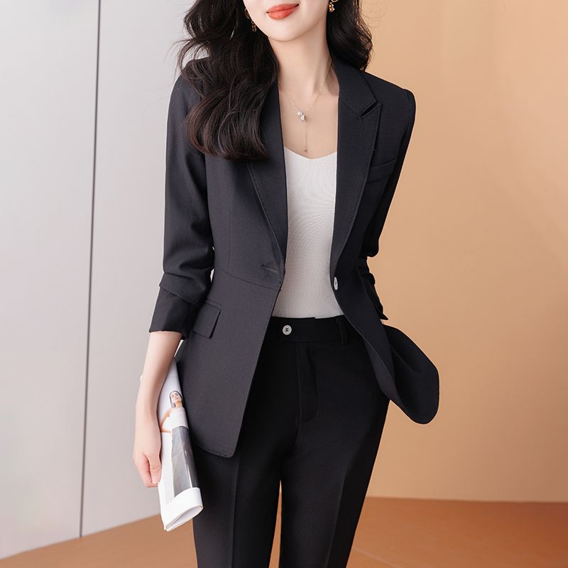 High-end professional suit suit for women 2023 autumn and winter new fashion temperament goddess style business commuting work clothes