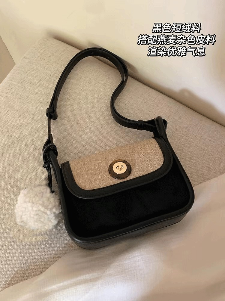 Hepburn image small square bag for women 2024 new autumn and winter French niche single shoulder crossbody bag