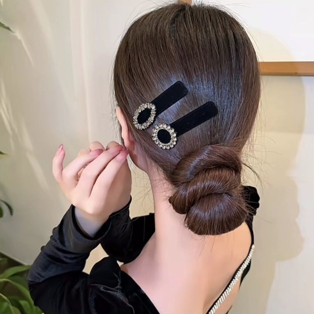 Retro rhinestone broken hair clip Internet celebrity side bangs clip temperament versatile flocked BB clip hair clip hair clip for adults