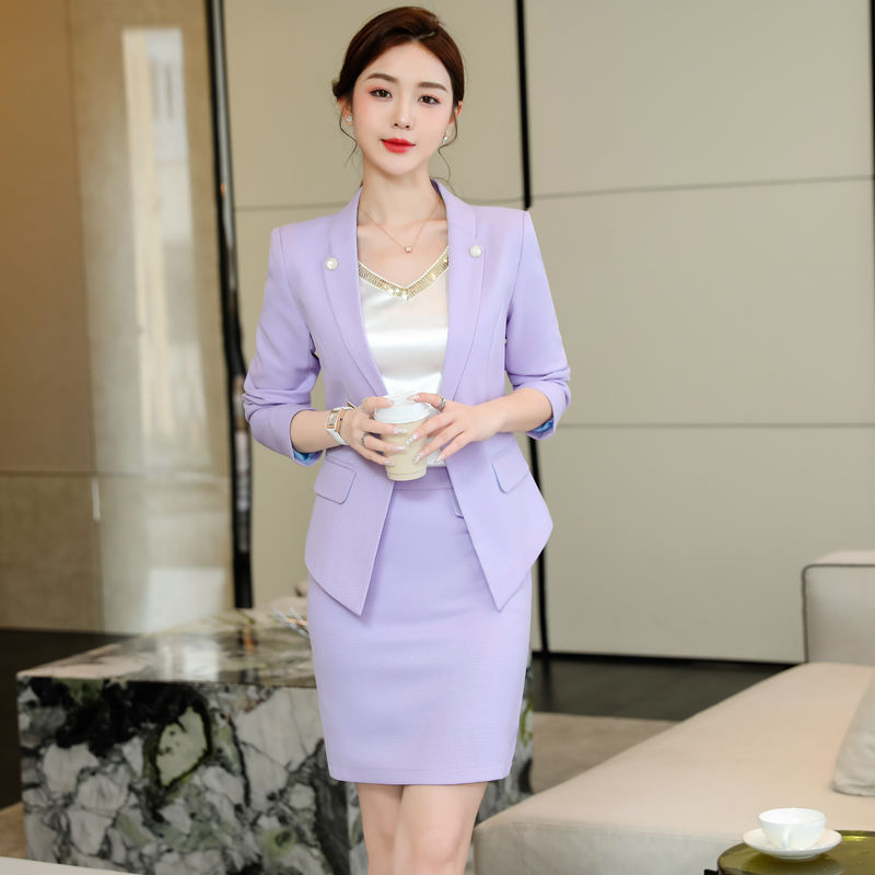 Pink suit suit for women in autumn and winter new temperament goddess style high-end professional wear formal suit jacket work clothes