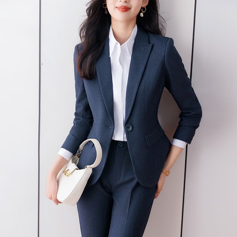 Business suit suit for women in autumn and winter new temperament slim and high-end interview formal suit jacket work clothes
