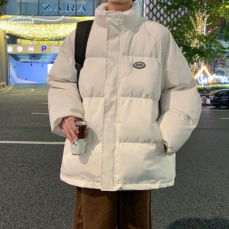 洋氣服男士外套秋冬季2023新款加厚加絨厚男生晉江羽絨棉服洋棉襖