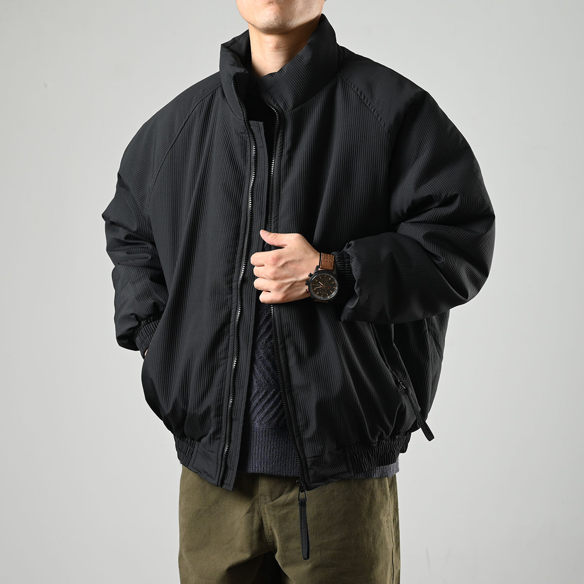 XGI Japanese stand collar cotton coat men's American retro  winter new thickened coat trendy brand workwear cotton coat