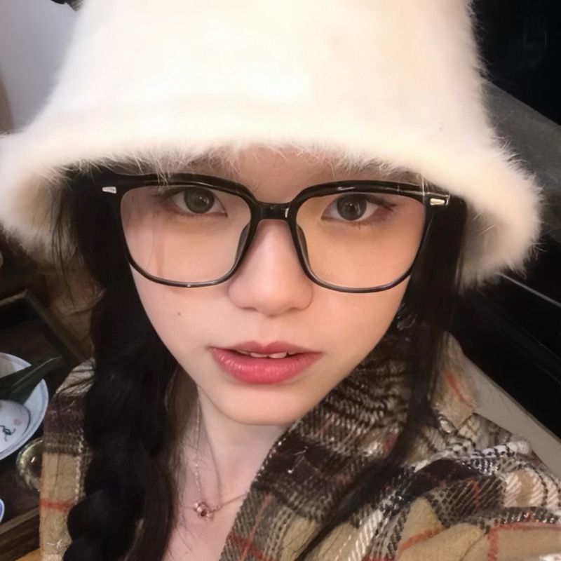 ins黑框素顏神器眼鏡大臉顯瘦藍光眼鏡框近視平光鏡可配度數