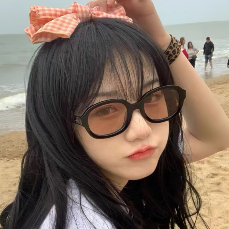New retro brown sunglasses oval Korean version for men and women anti-UV new Internet celebrity summer sunshade ins polarized
