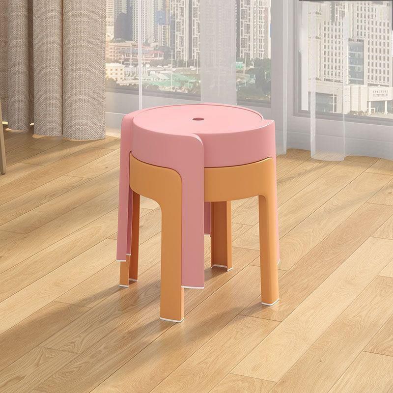 塑料凳子北欧家用可叠放加厚圆凳现代简约网红餐桌凳客厅胶凳子