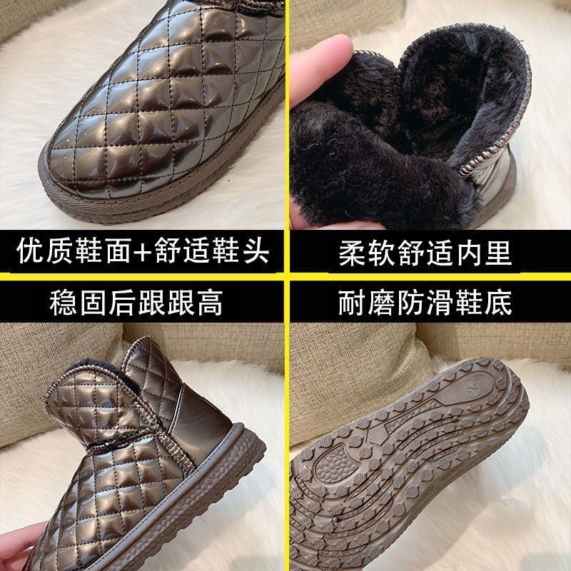 Real soft leather snow shoes women's shoes winter  new hot style warm cotton shoes plus velvet thickened anti-slip ins