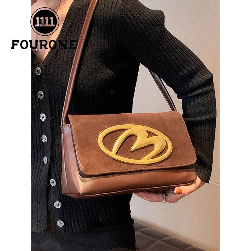 Niche suede bag women's new retro high-end shoulder bag casual versatile frosted armpit bag