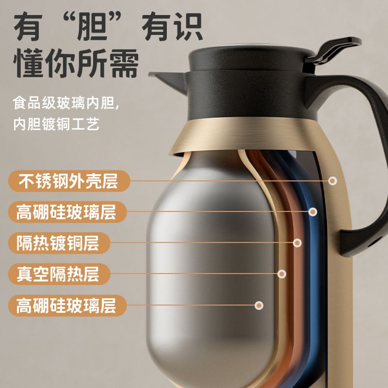 NRMEI保温壶大容量智能显温家用学生宿舍便携热水壶客厅保温瓶