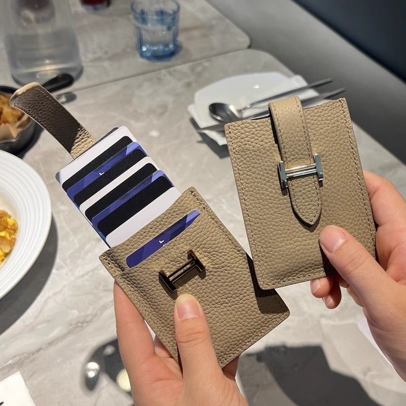 便携女式卡包小众ins抽拉式卡包一体式超薄银行卡套包证件卡包