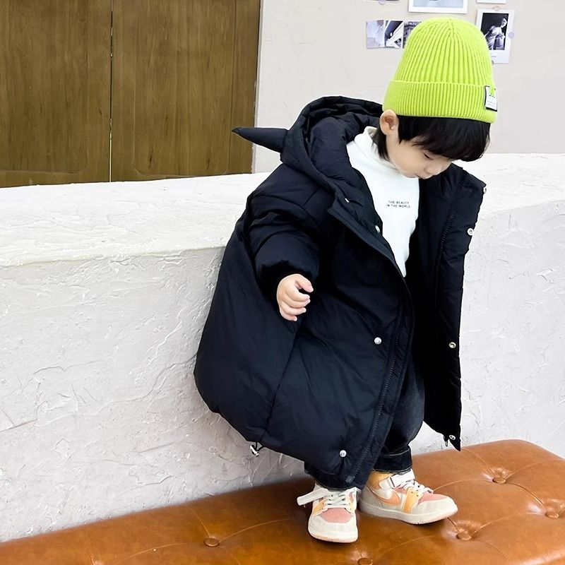 儿童羽绒服男款冬季新款宝宝冬装男孩加厚过膝男童男宝中长款外套