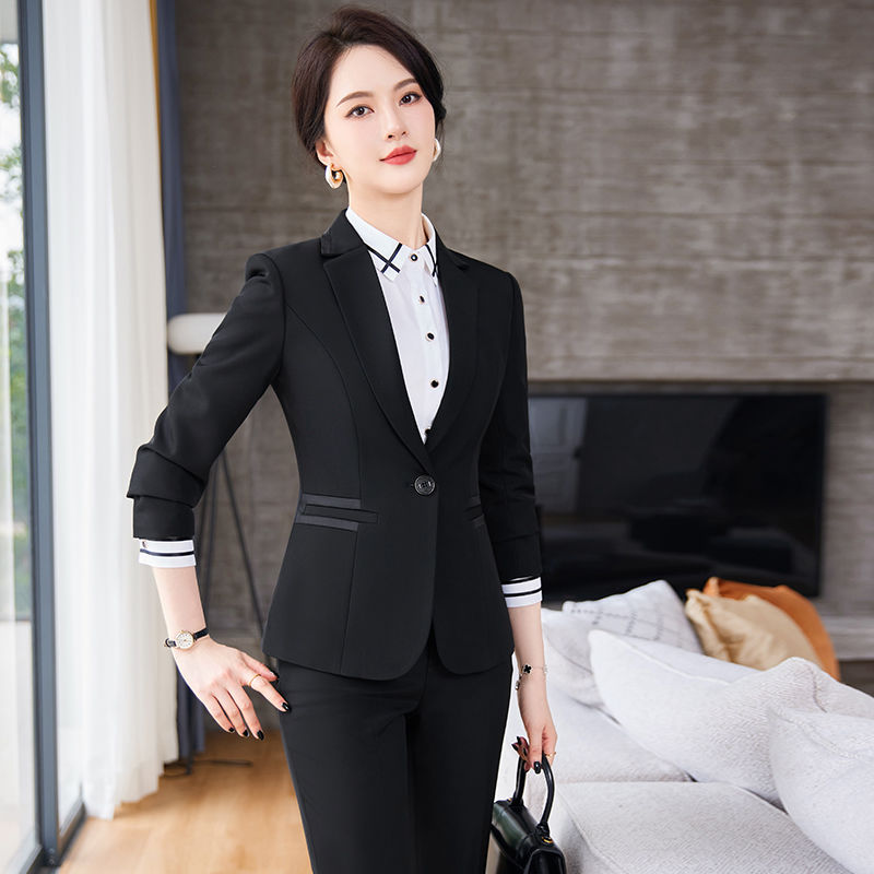 Formal Autumn Hotel Blue Business Work Suit Suit Women's Conference Front Desk Reception Professional Wear