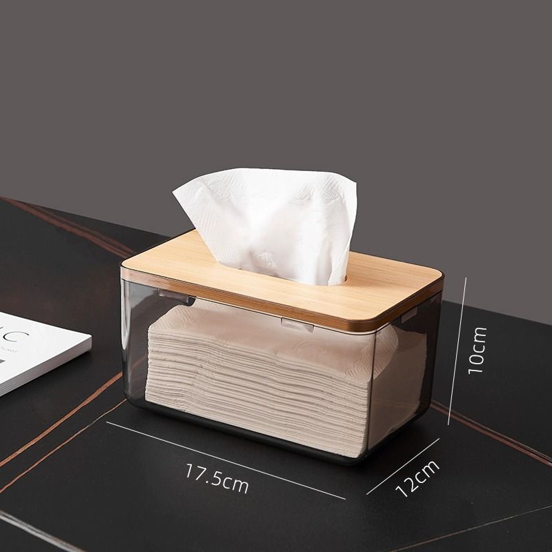 透明茶几纸巾盒创意客厅桌面抽纸盒家用收纳盒酒店民宿纸巾盒台式