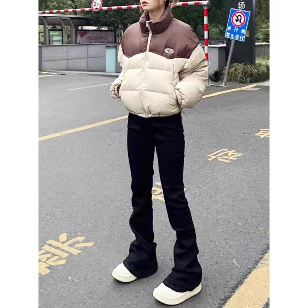 黑色馬蹄牛仔褲女秋冬微喇叭褲百搭水洗辣妹潮顯瘦彈力加長拖地褲
