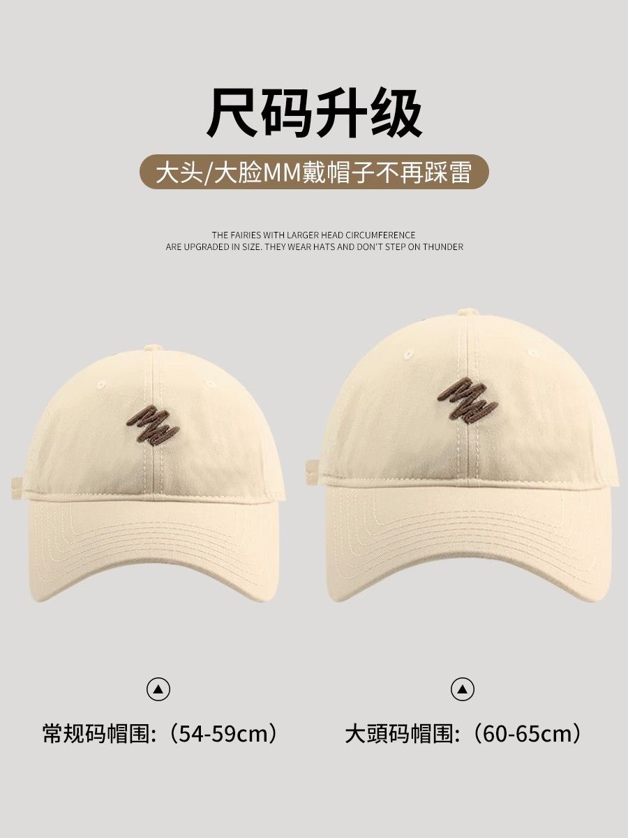 Autumn and winter peaked cap, small and fashionable hat for women, new hard top, cold protection, deep top, big head circumference, baseball cap, American style