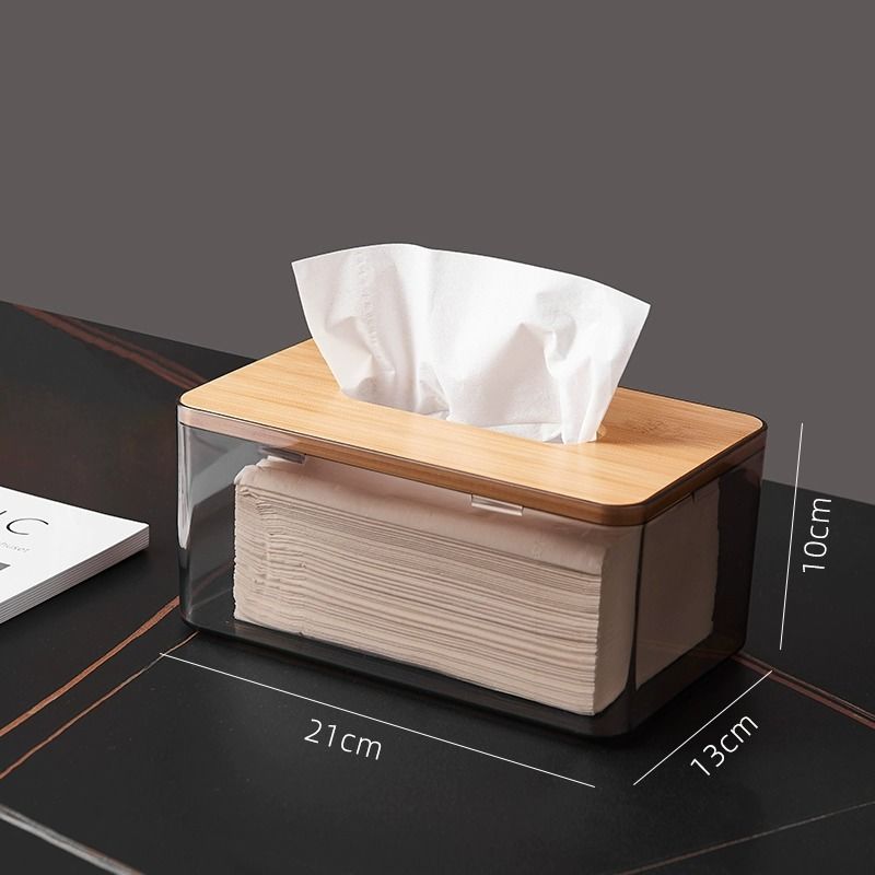 透明茶几纸巾盒创意客厅桌面抽纸盒家用收纳盒酒店民宿纸巾盒台式