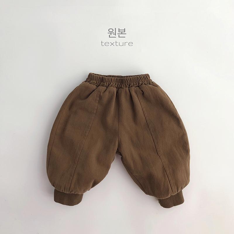 Children's velvet thickened and warm winter Korean style retro leggings sports and leisure small and medium-sized men's and women's trendy pants