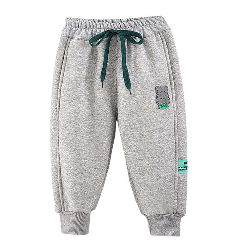 Boys' fleece pants autumn and winter  new children's casual pants street pants boys' winter sports pants thickened