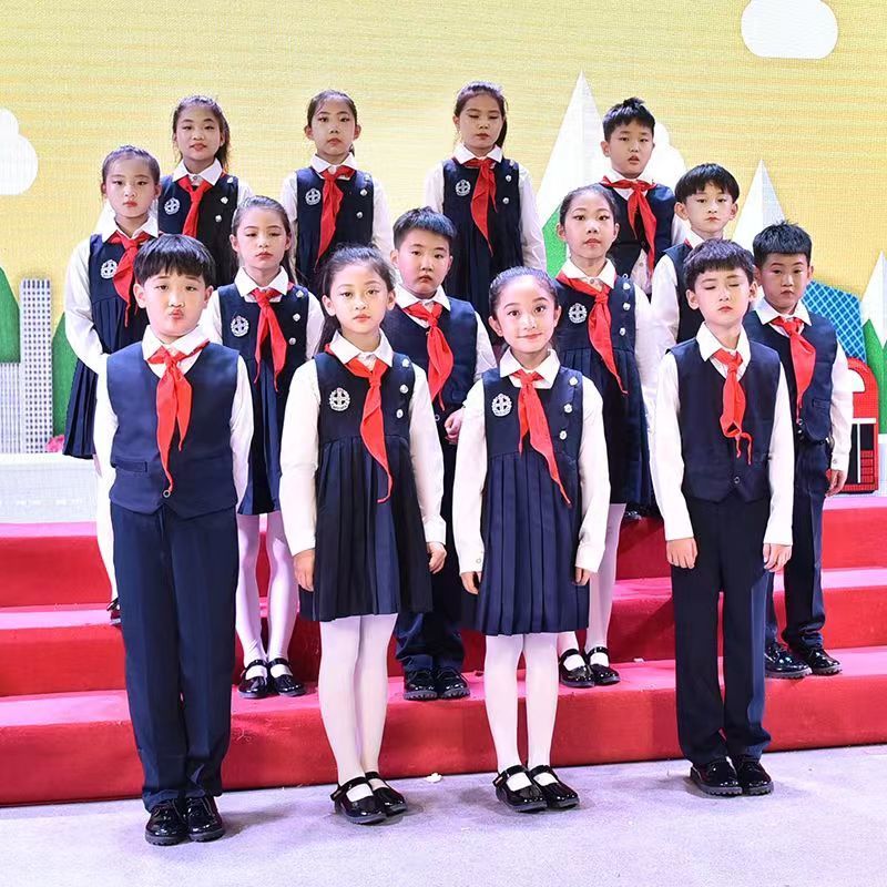 中小学生诗歌朗诵合唱服套装儿童演出服班集体大合唱舞台表演礼服